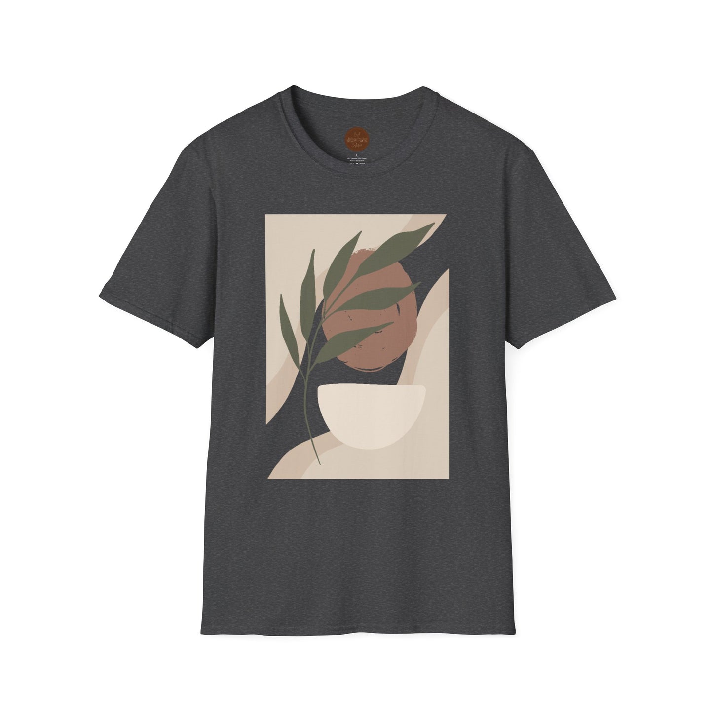 Abstract Earth Tone Botanical T-Shirt