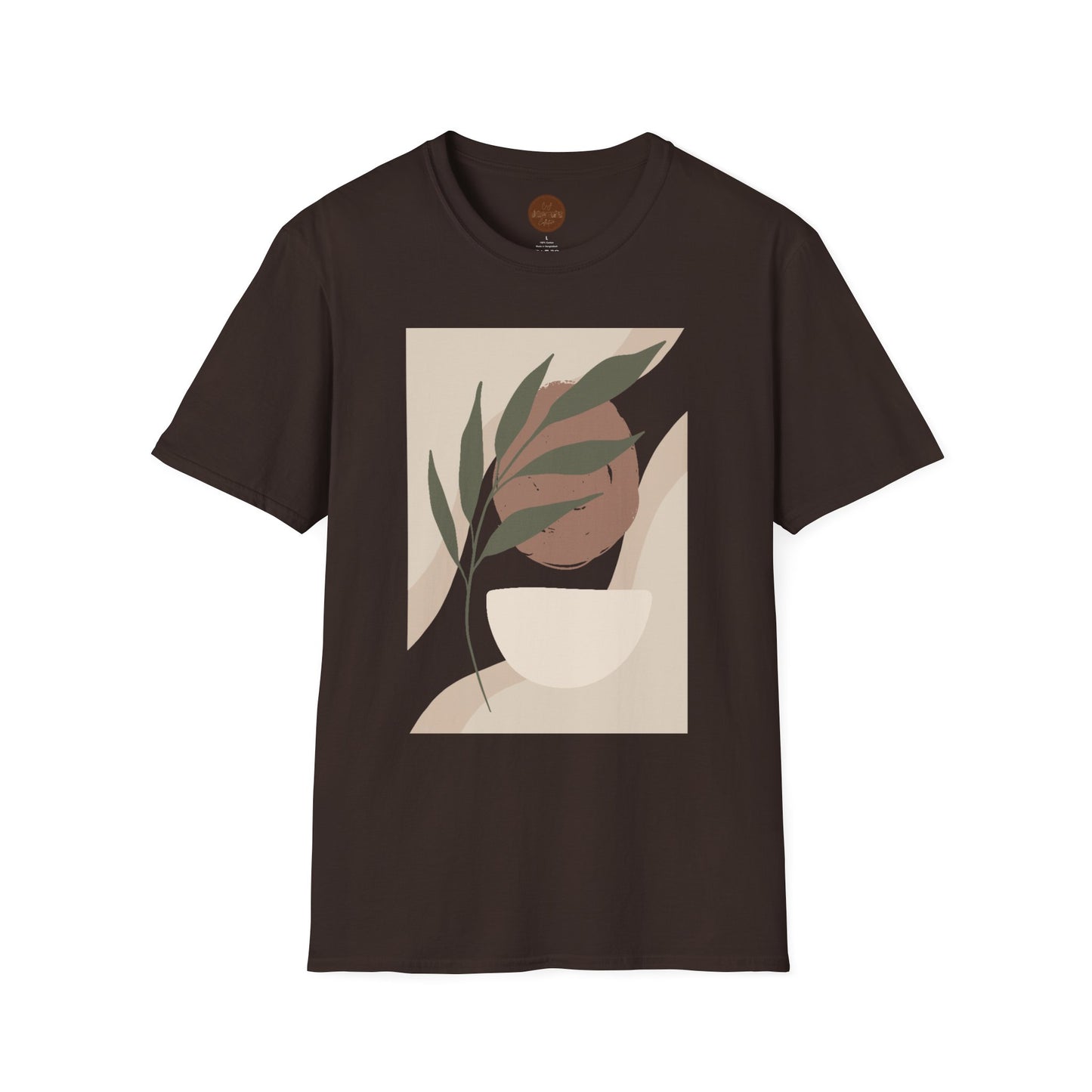 Abstract Earth Tone Botanical T-Shirt