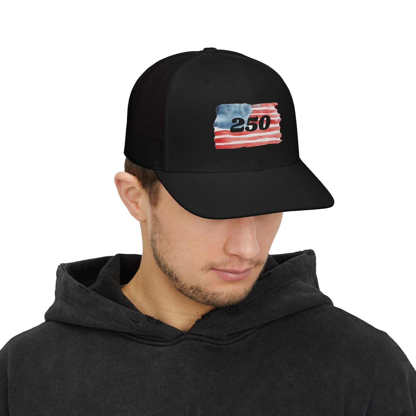 250 American Flag Trucker Cap