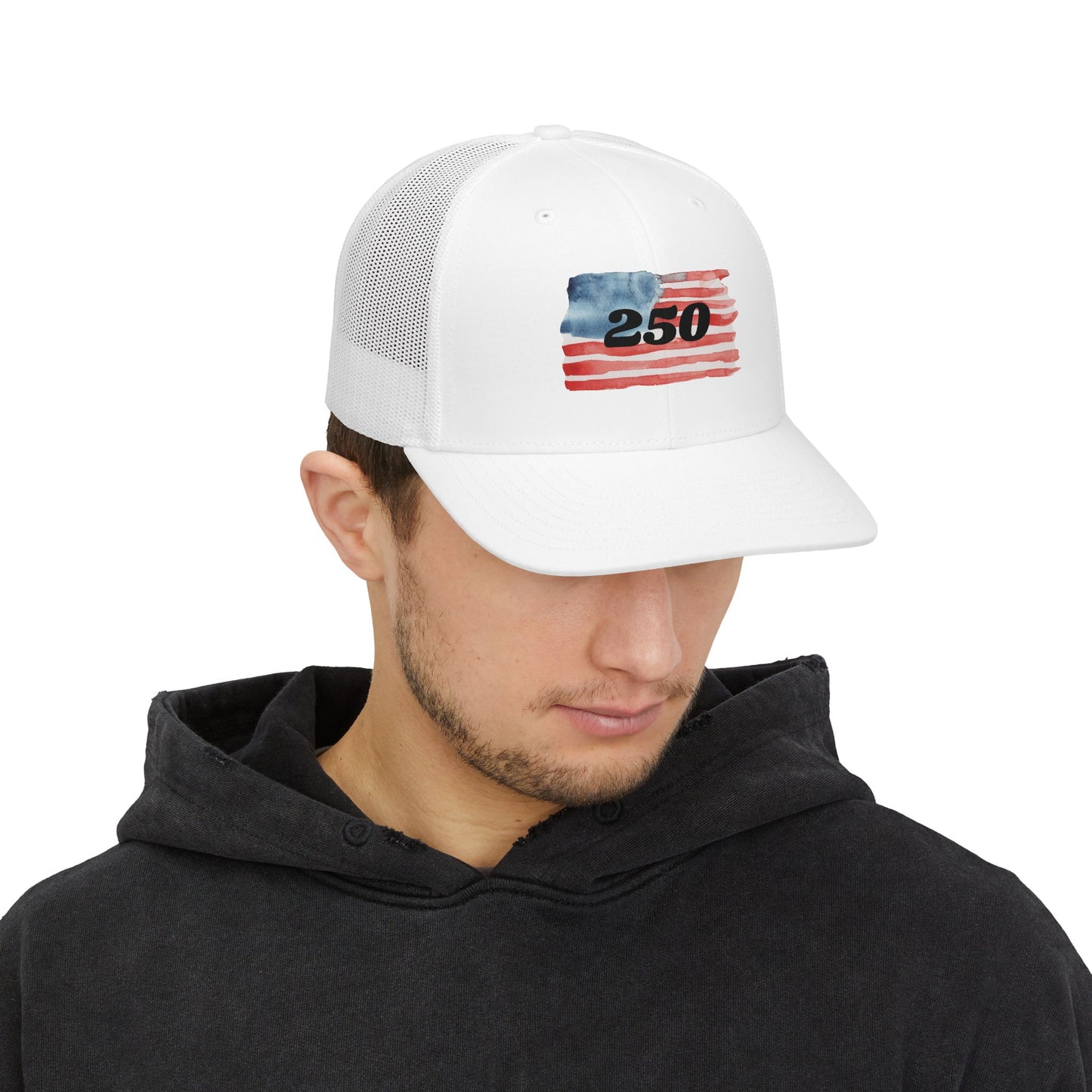 250 American Flag Trucker Cap