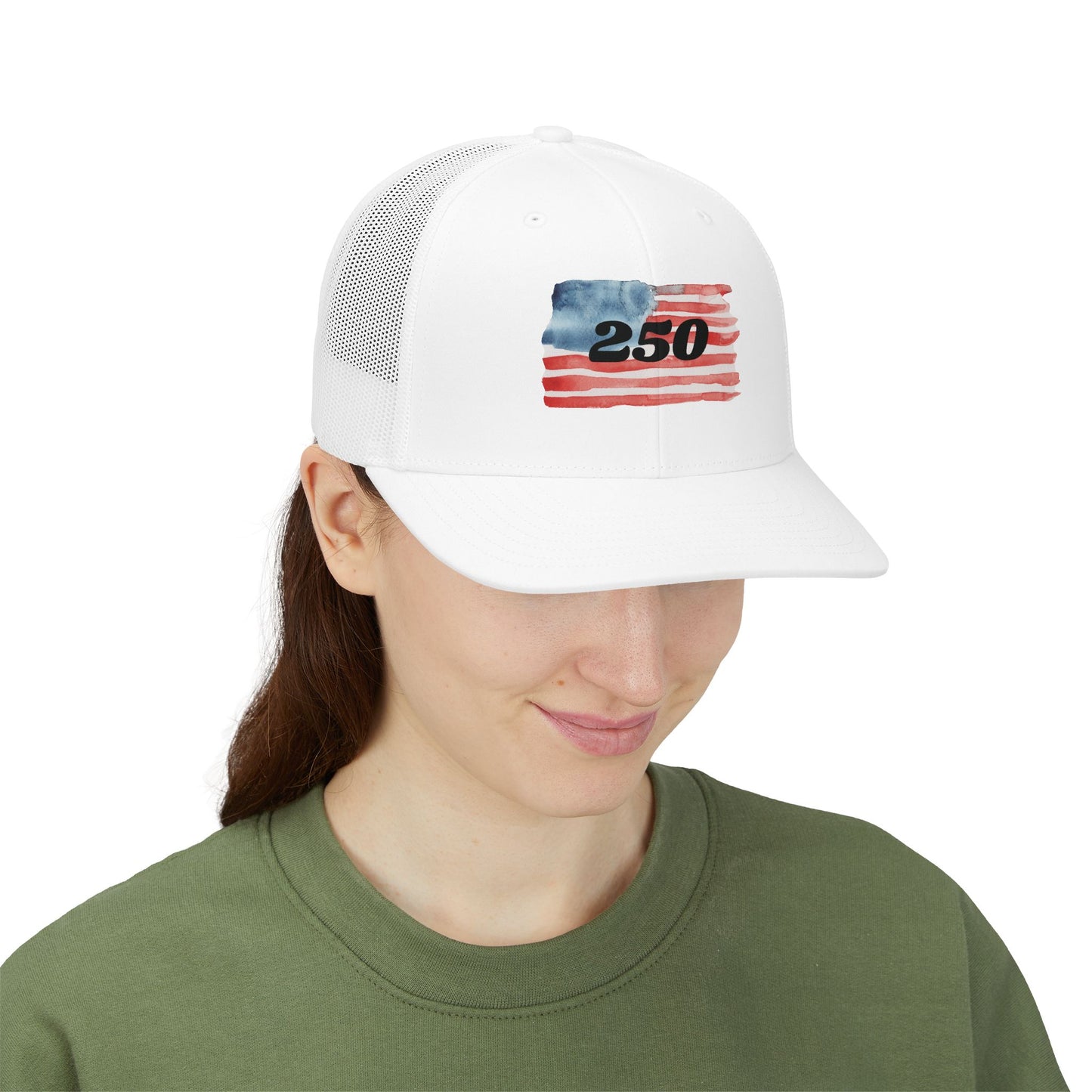 250 American Flag Trucker Cap