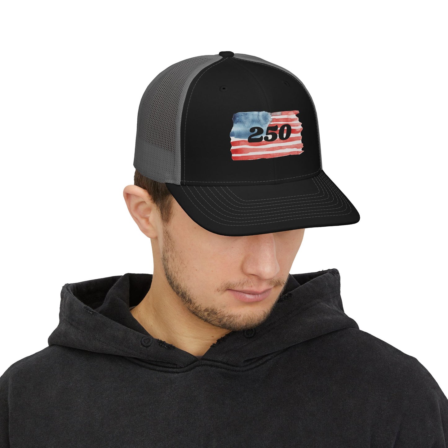 250 American Flag Trucker Cap