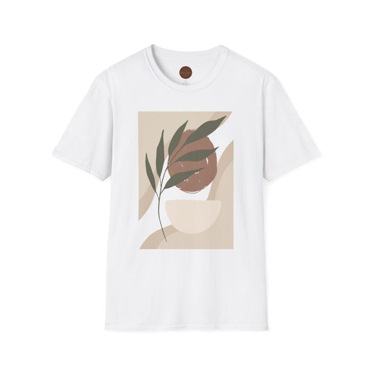 Abstract Earth Tone Botanical T-Shirt